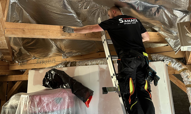 Likvidácia červotoča v podkroví rodinného domu